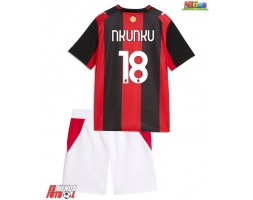 AC Milan Christopher Nkunku #18 Primera Equipación Niños 2026-27 Manga Corta (+ Pantalones cortos)